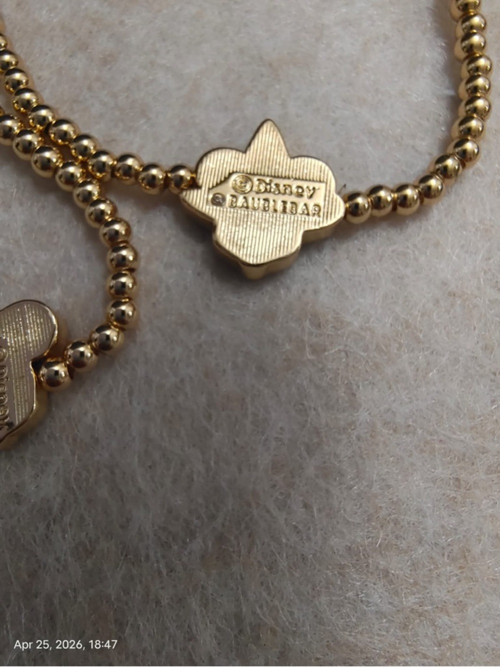 NWOT Baublebar Disney Bracelet Mickey And Minnie Mouse Beads Stretch Set Of 2 - Picture 5 of 5